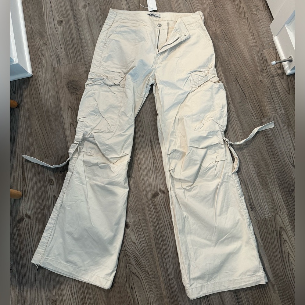 White cargo pants